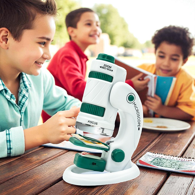 microscope enfant la nature au bout des doigts