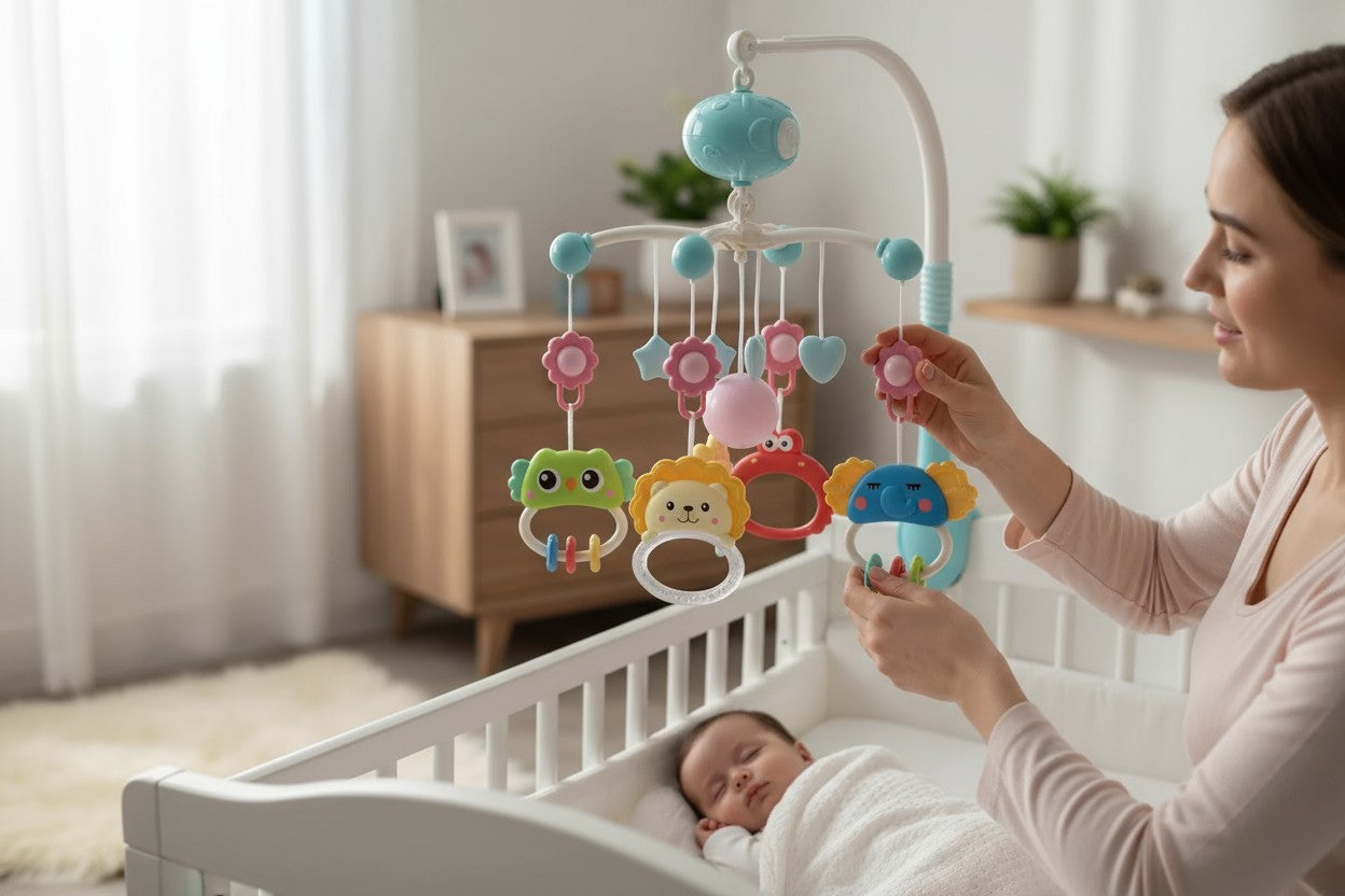 Mobile bébé - mélodie, veilleuse et projecteur sommeil paisible