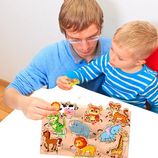 Puzzle bois - les animaux - Jeux jouets à moi