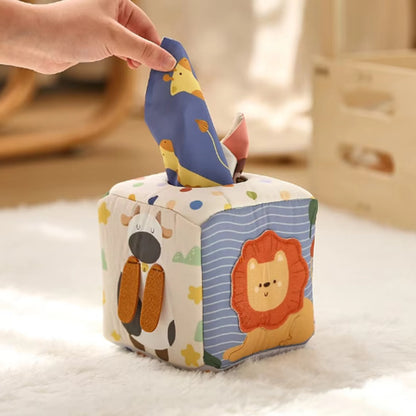 Jouet bébé 1 ans - boite à mouchoirs