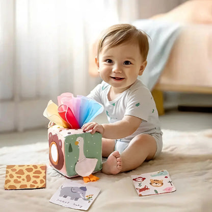 Jouet bébé 1 ans - boite à mouchoirs