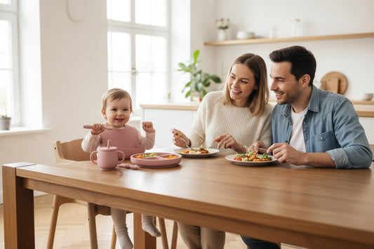 ASSIETTE BEBE - vaisselle en silicone 8 pièces pour l'autonomie de bébé