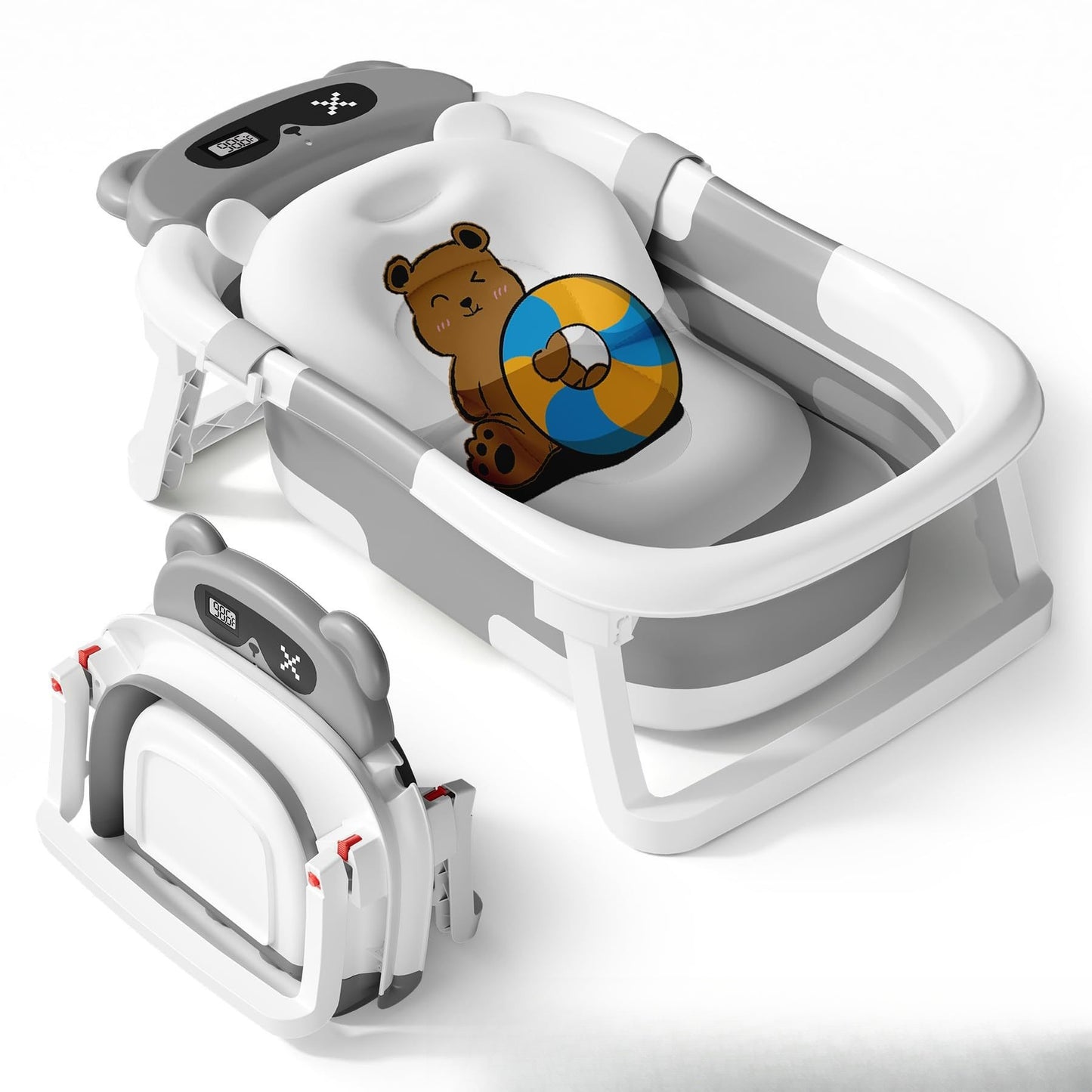 Baignoire bébé à triple capteur de température pour le maximum de sécurité pour bébé