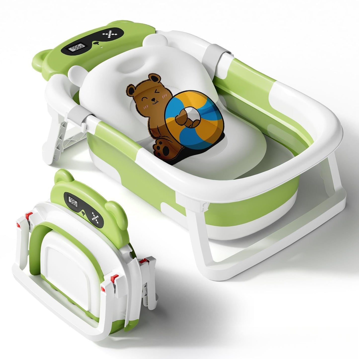 Baignoire bébé à triple capteur de température pour le maximum de sécurité pour bébé