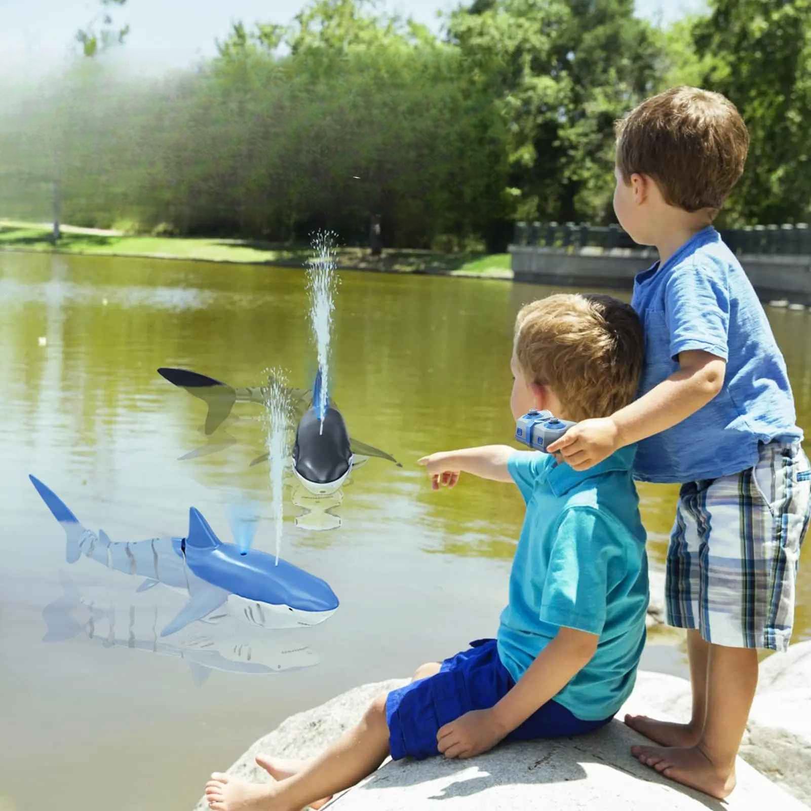 bateau télécommandé - requin - Jeux jouets à moi