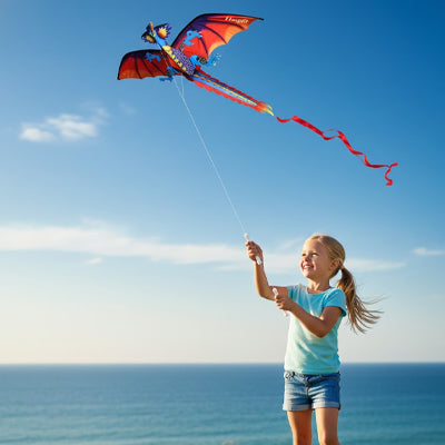 Cerf volant de dragon pour encourager les activités extérieures de votre enfant