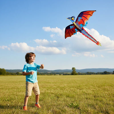 Cerf volant de dragon pour encourager les activités extérieures de votre enfant
