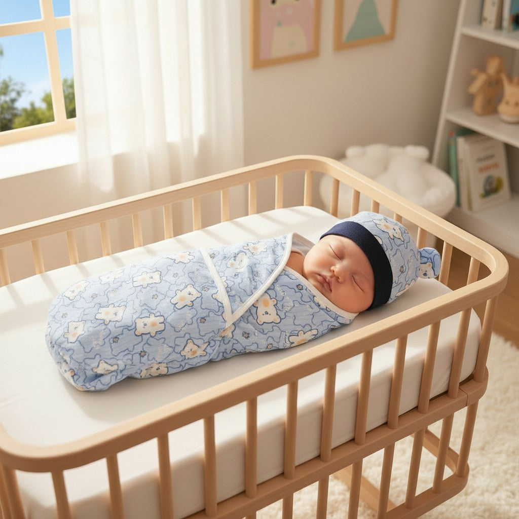 Couverture bébé- comme dans le ventre de maman pour stimuler le calme
