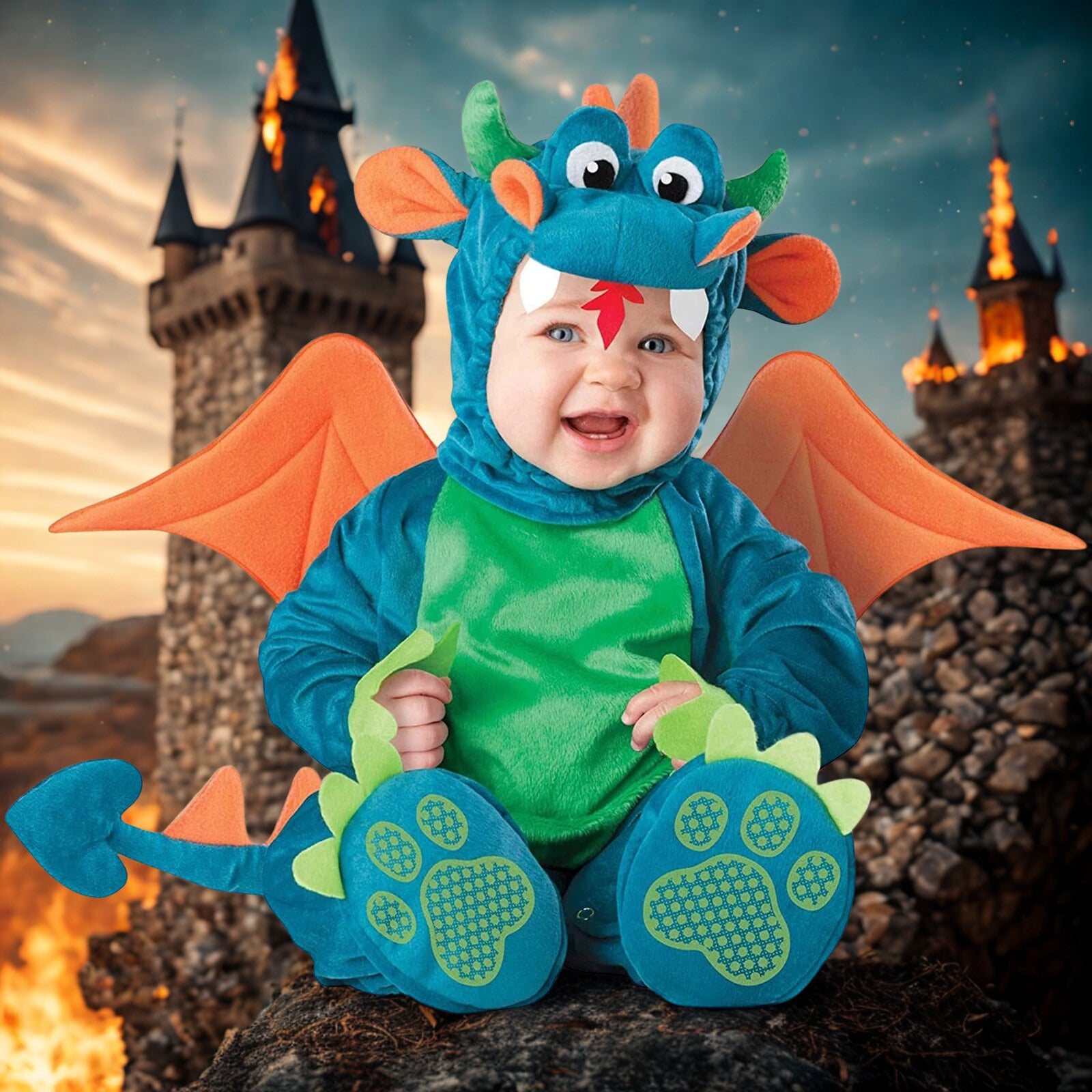 Deguisement halloween enfant - bébé le dragon rigolo - Jeux jouets à moi