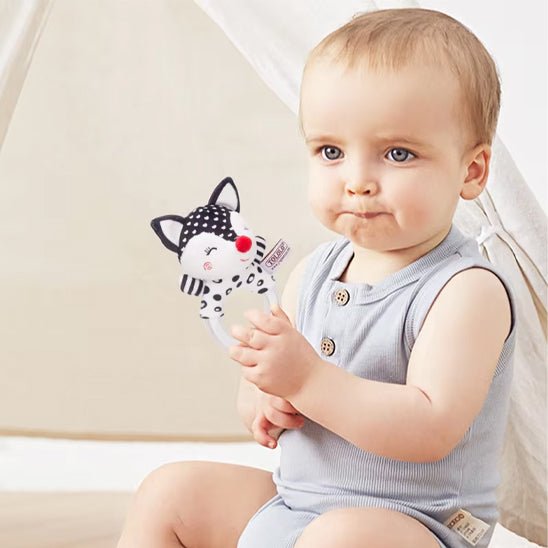 Hochet bébé - animaux peluche - Jeux jouets à moi