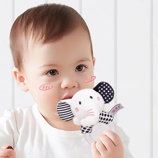 Hochet bébé - animaux peluche - Jeux jouets à moi