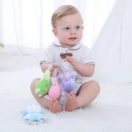 Hochet bébé - animaux peluche - Jeux jouets à moi