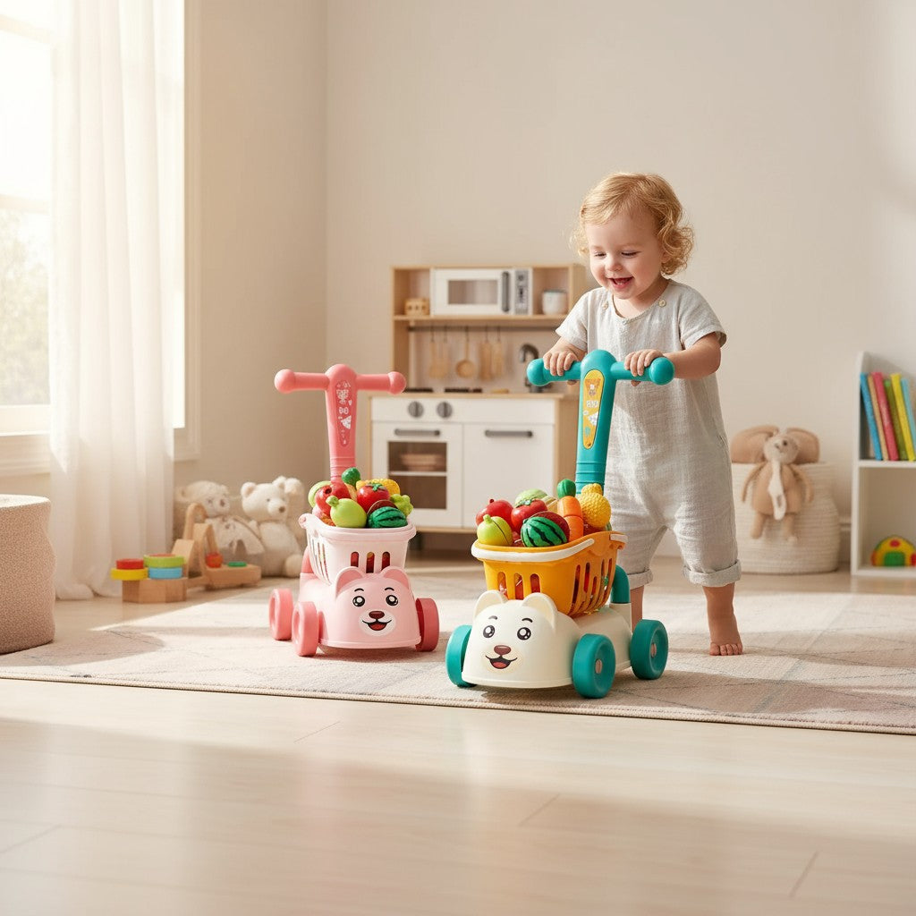 Jeu de rôle - chariot supermarché pour développer des compétences