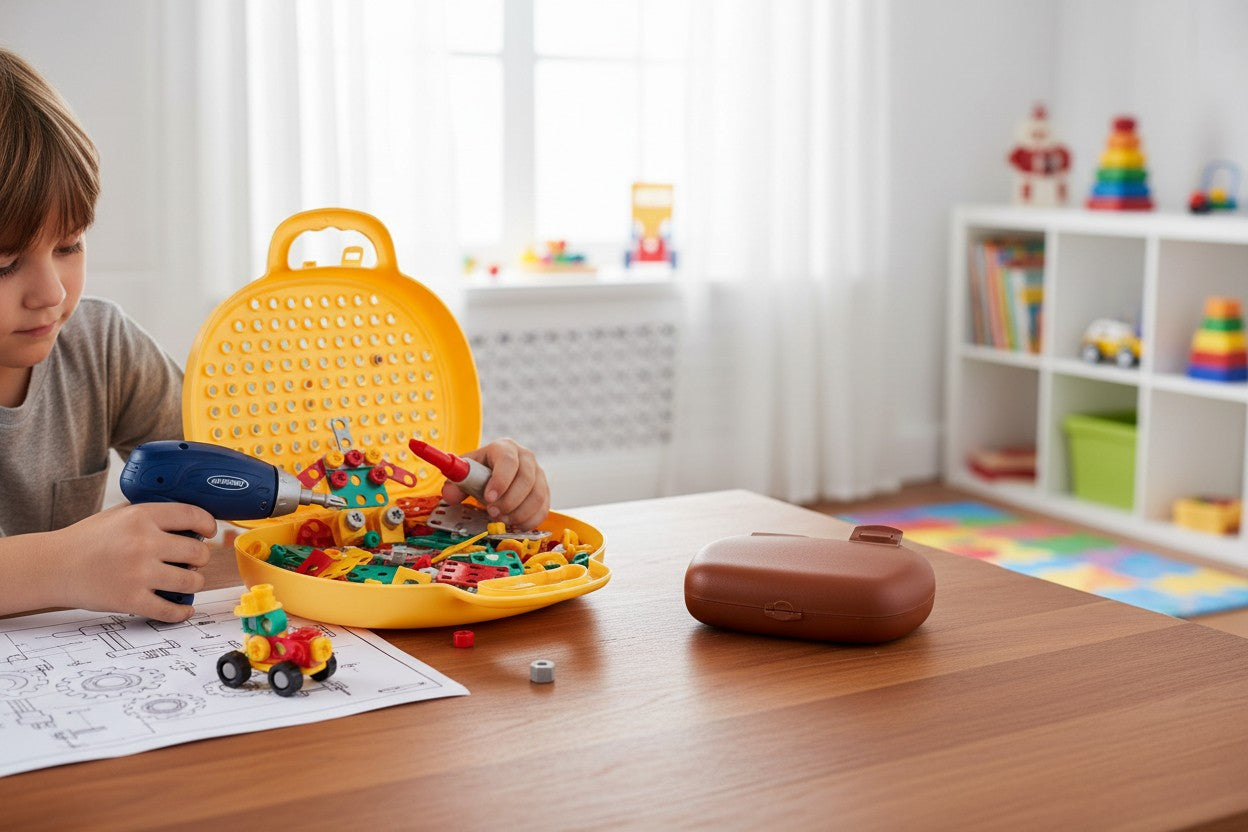 Jeux de construction - la mallette ours pour stimuler le développement