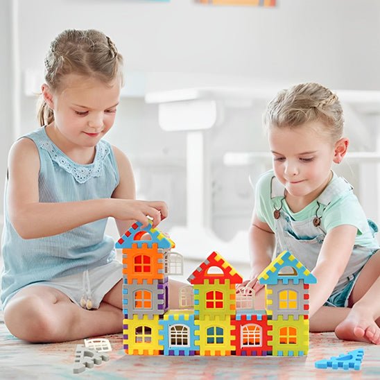 Blocs de construction imbriqués 61 pièces, jouets de rotation