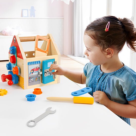 Jeux de construction coffre en bois - Montessori - Jeux jouets à moi