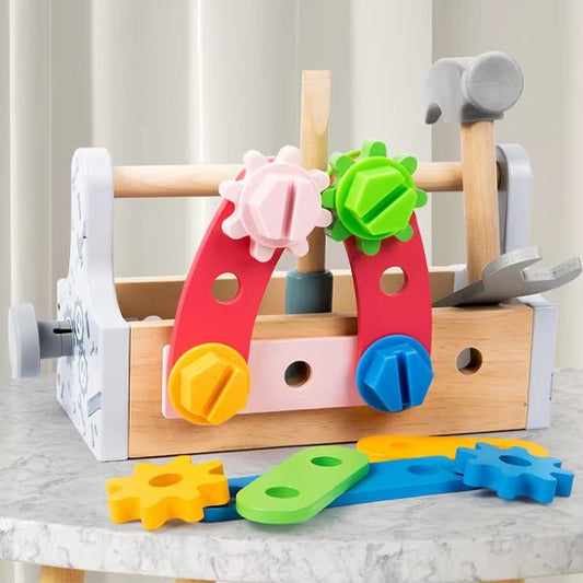 Jeux de construction coffre en bois - Montessori - Jeux jouets à moi