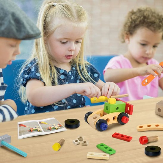 Jeux de construction en bois - Montessori - Jeux jouets à moi