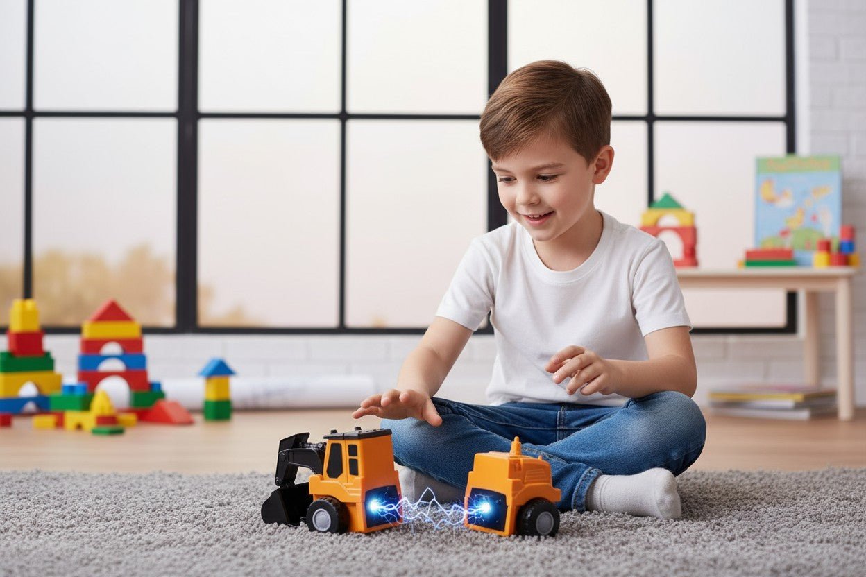 Jouets Magnétiques Transformables Yizemay – Véhicule De Construction Qui Se Change En Robot, 35 Pièces !