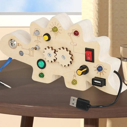 Jeux Montessori - BusyBoardCircuit™ - Dinosaure - Jeux jouets à moi