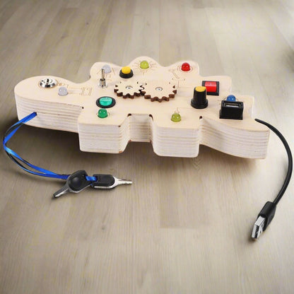 Jeux Montessori - BusyBoardCircuit™ - Dinosaure - Jeux jouets à moi