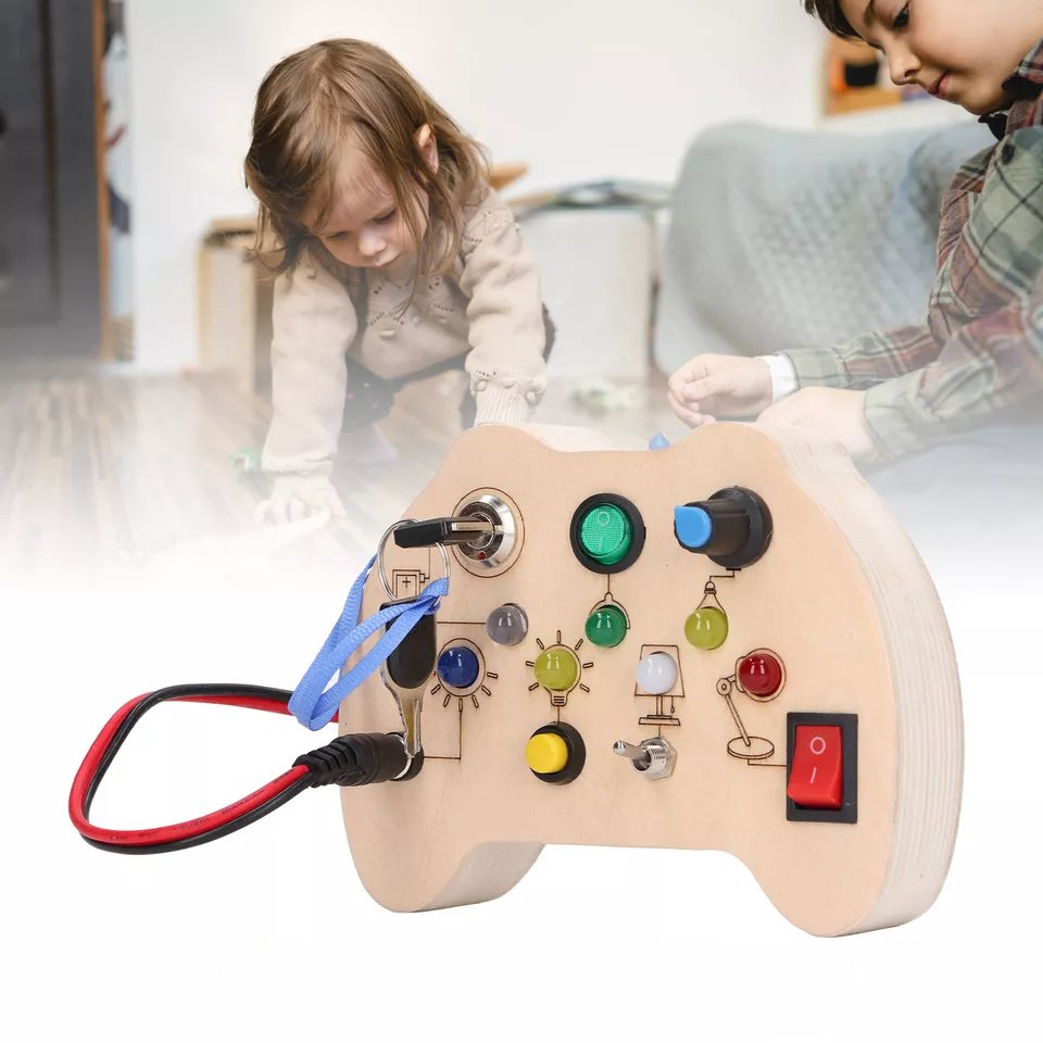 Jeux Montessori - BusyBoardCircuit™ - Manette - Jeux jouets à moi