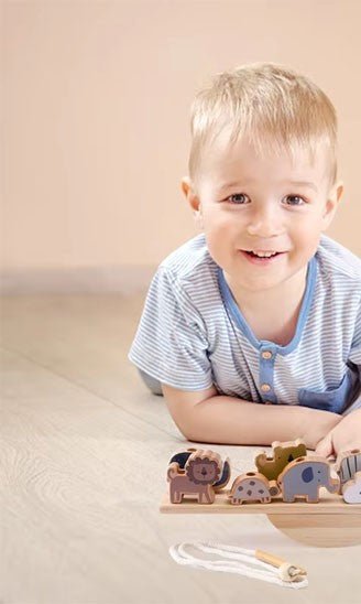 Jeux Montessori - enfilage et équilibre 1 - Jeux jouets à moi