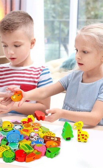 Jeux Montessori - enfilage et équilibre 3 - Jeux jouets à moi