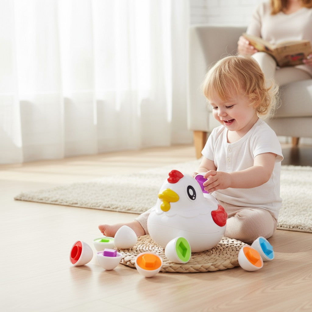 Jeux Montessori 2 ans - la poule pour stimuler le développement