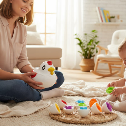 Jeux Montessori 2 ans - la poule pour stimuler le développement