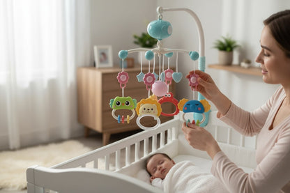Mobile bébé - mélodie, veilleuse et projecteur sommeil paisible
