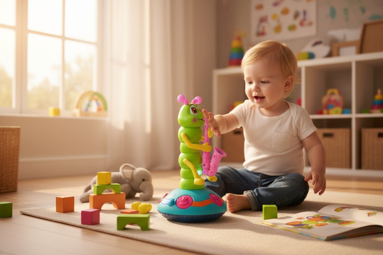 Musique bébé - chenille dansante qui stimule bébé - Jeux jouets à moi