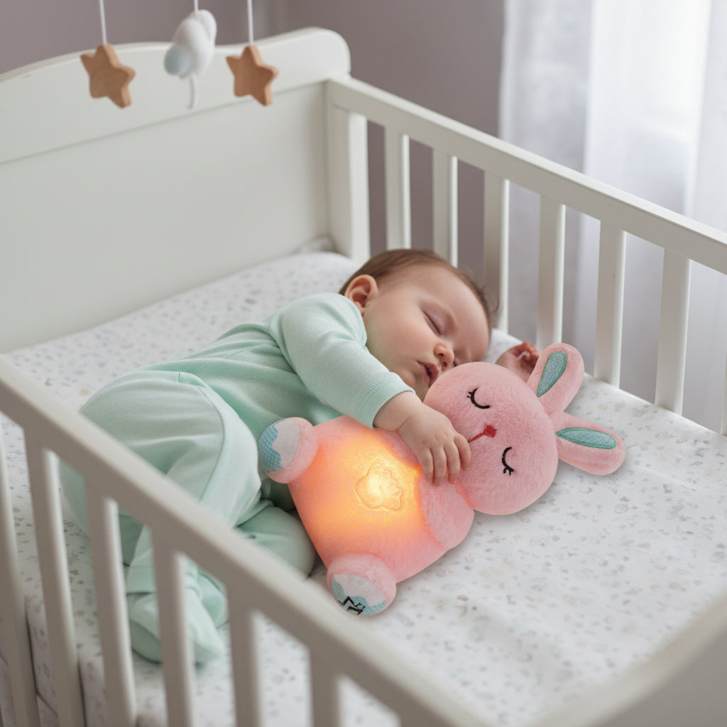 Peluche lumineuse - mélodie et lumière pour un sommeil récupérateur