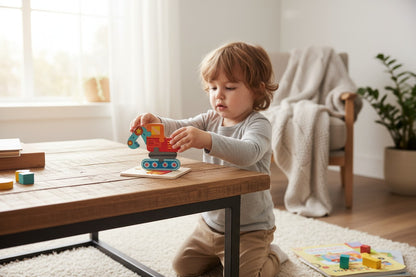 Puzzle en bois fusée : jouet éducatif en bois pour enfants