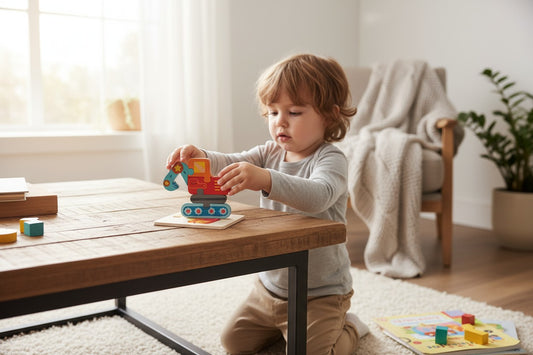 Puzzle en bois fusée : jouet éducatif en bois pour enfants