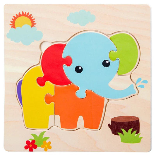 Puzzle en bois - PuzzlePals™ - Éléphant - Jeux jouets à moi