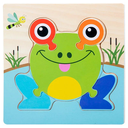 Puzzle en bois - PuzzlePals™ - Grenouille - Jeux jouets à moi