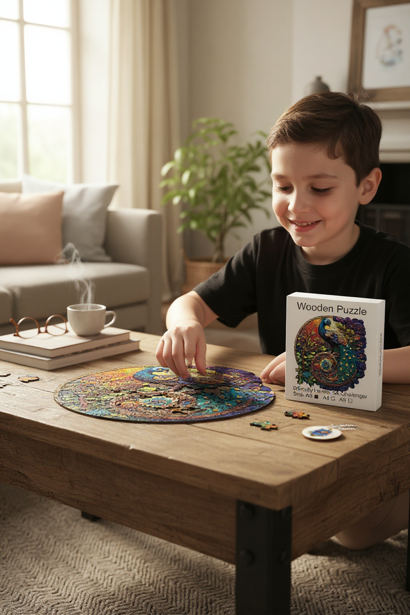 Puzzle enfant - Le paon majestueux stimule la persévérance