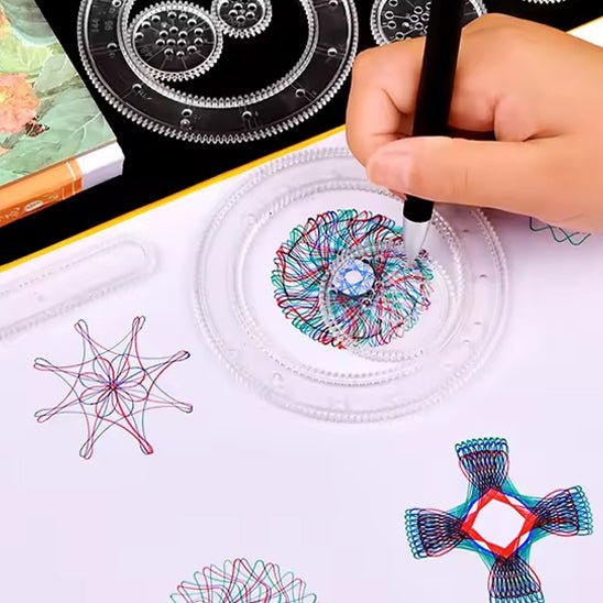 Deluxe 26 Pcs, Ensemble De Dessin Spirale, Outils De Design Artistique Multifonctionnels, Modèles De Dessin Colorés, Pochoirs Créatifs Pour Amusement Et Apprentissage Deluxe 26 Pcs, Ensemble De Dessin Spirale, Outils De Design Artistique Multifonctionnels, Modèles De Dessin Colorés, Pochoirs Créatifs Pour Amusement Et Apprentissage