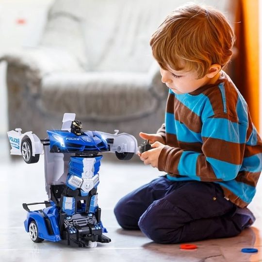 Voiture télécommandée - jouet robot transformable pour des aventures ludiques sans écran